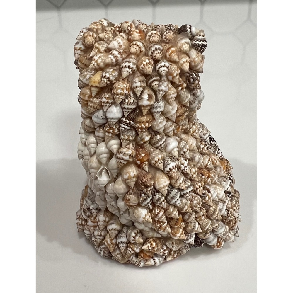 Vintage Seashell Owl Figurine Handcrafted Shell Art Made in Philippines 3.25in - Picture 9 of 9